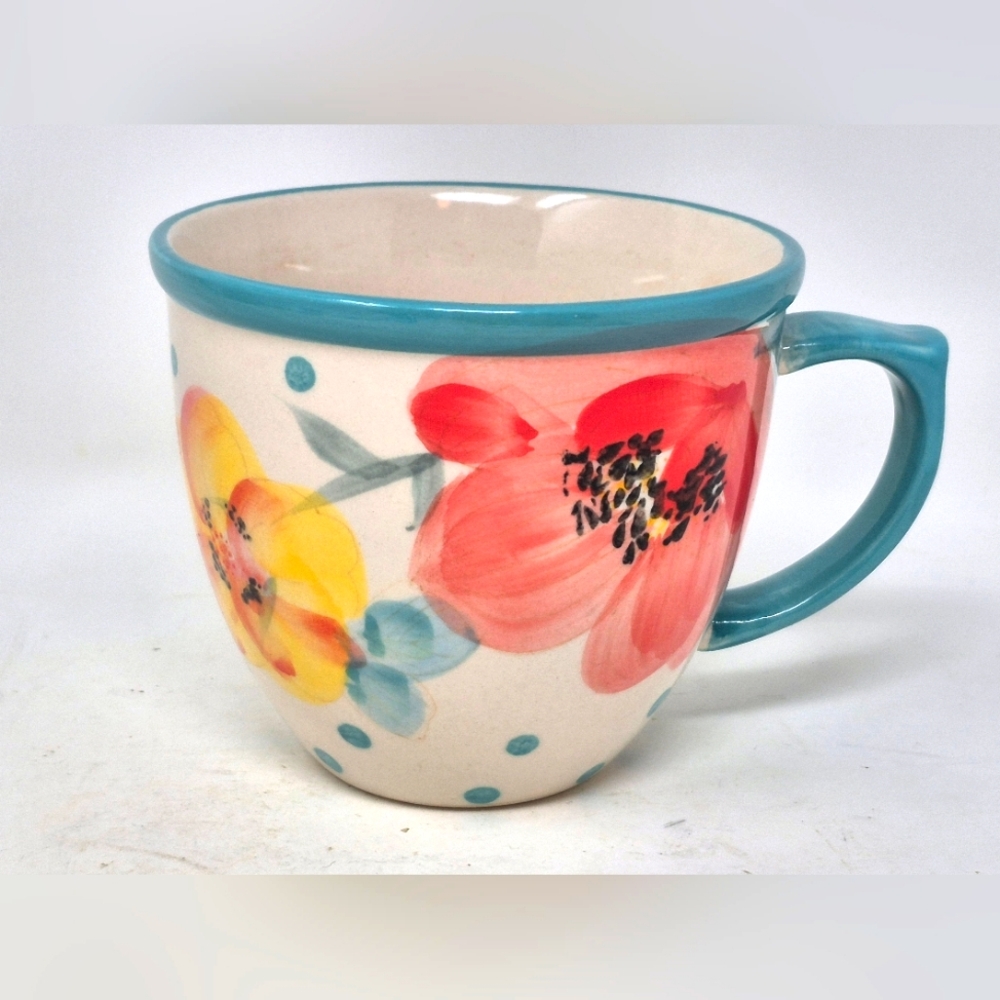 The Pioneer Women Florals And Dots Coffee Mug